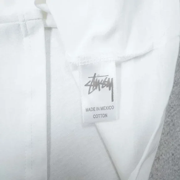 STUSSY Red Big Heart T-Shirt - White Short Sleeve - Picture 3 of 15